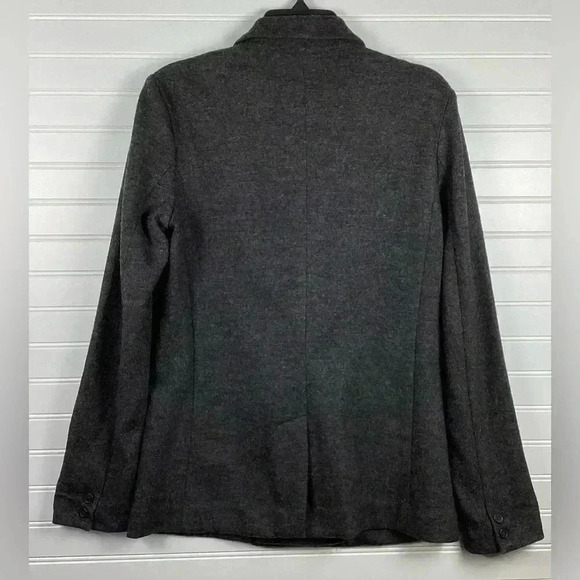 J. Crew NWOT 6 Dark Charcoal Gray 100% Wool Women's Button Front Blazer Size - Picture 6 of 11